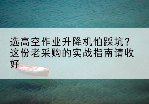 社旗高空作业升降机厂家推荐-选高空作业升降机怕踩坑？这份老采购的实战指南请收好
