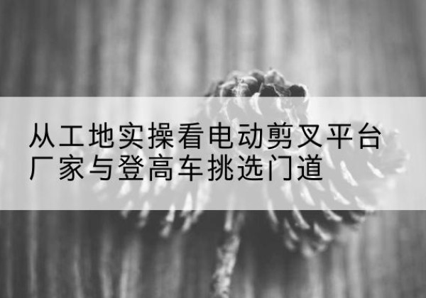 社旗电动剪叉升降平台厂家-从工地实操看电动剪叉平台厂家与登高车挑选门道